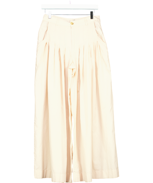 Free People Natural Cassia Pleated Wide leg Trousers UK 8