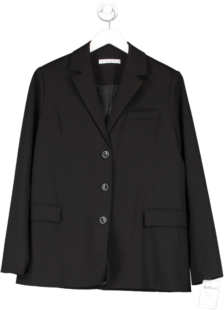 Third Form Black Reset Tailored Single Breast Blazer UK 8