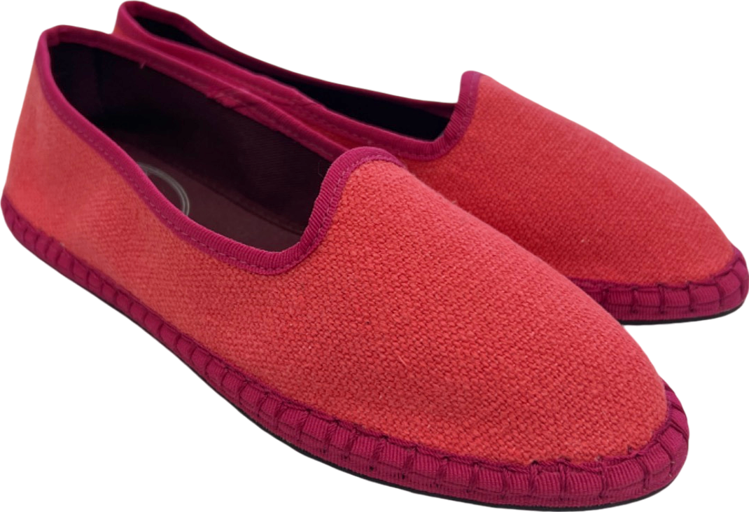 Fuchsia Red Hand Made Slippers EU 36 UK 3