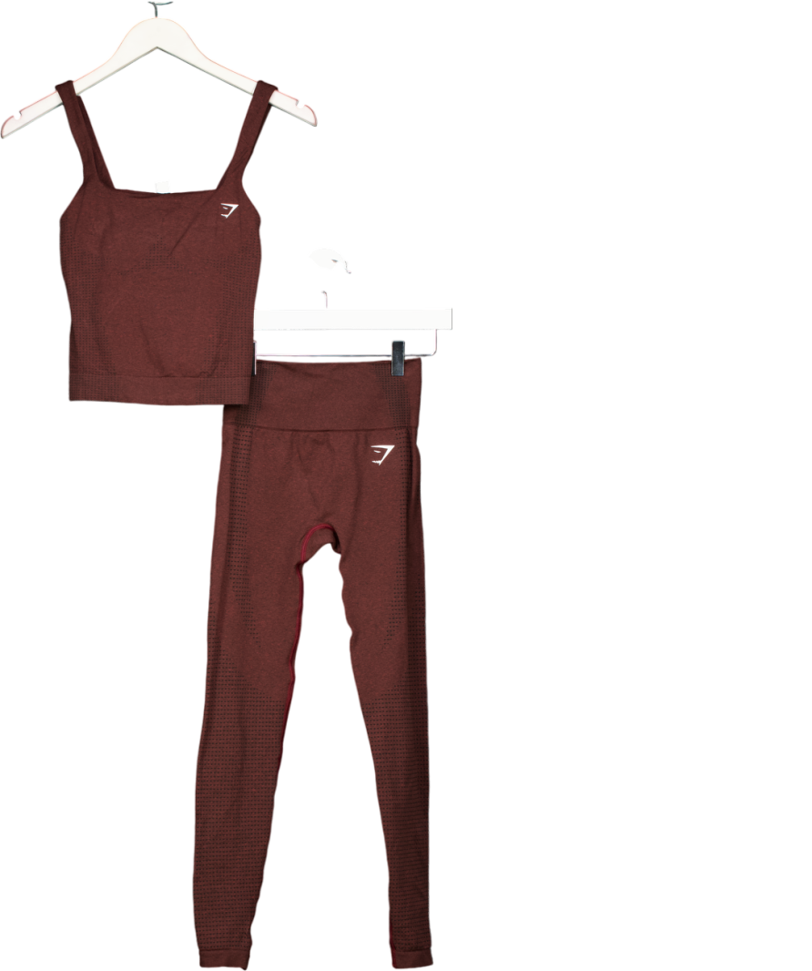 gymshark Red Vital Leggings And Tank Set UK XS