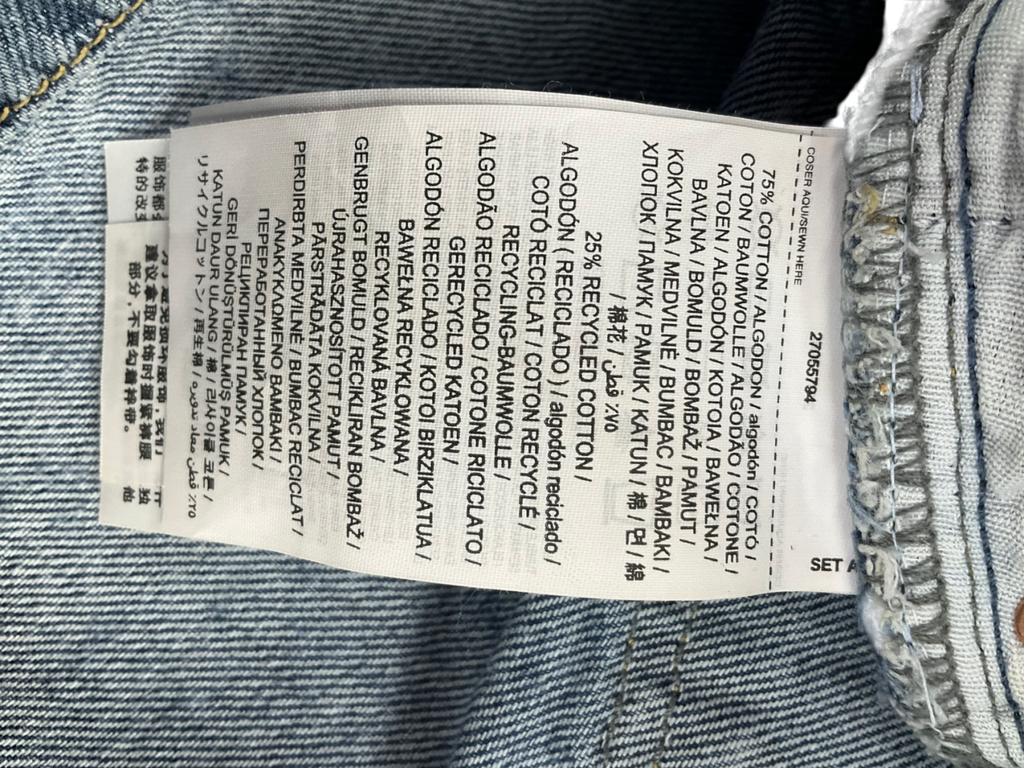 MANGO Blue Paisley Print Denim Mini Skirt UK S