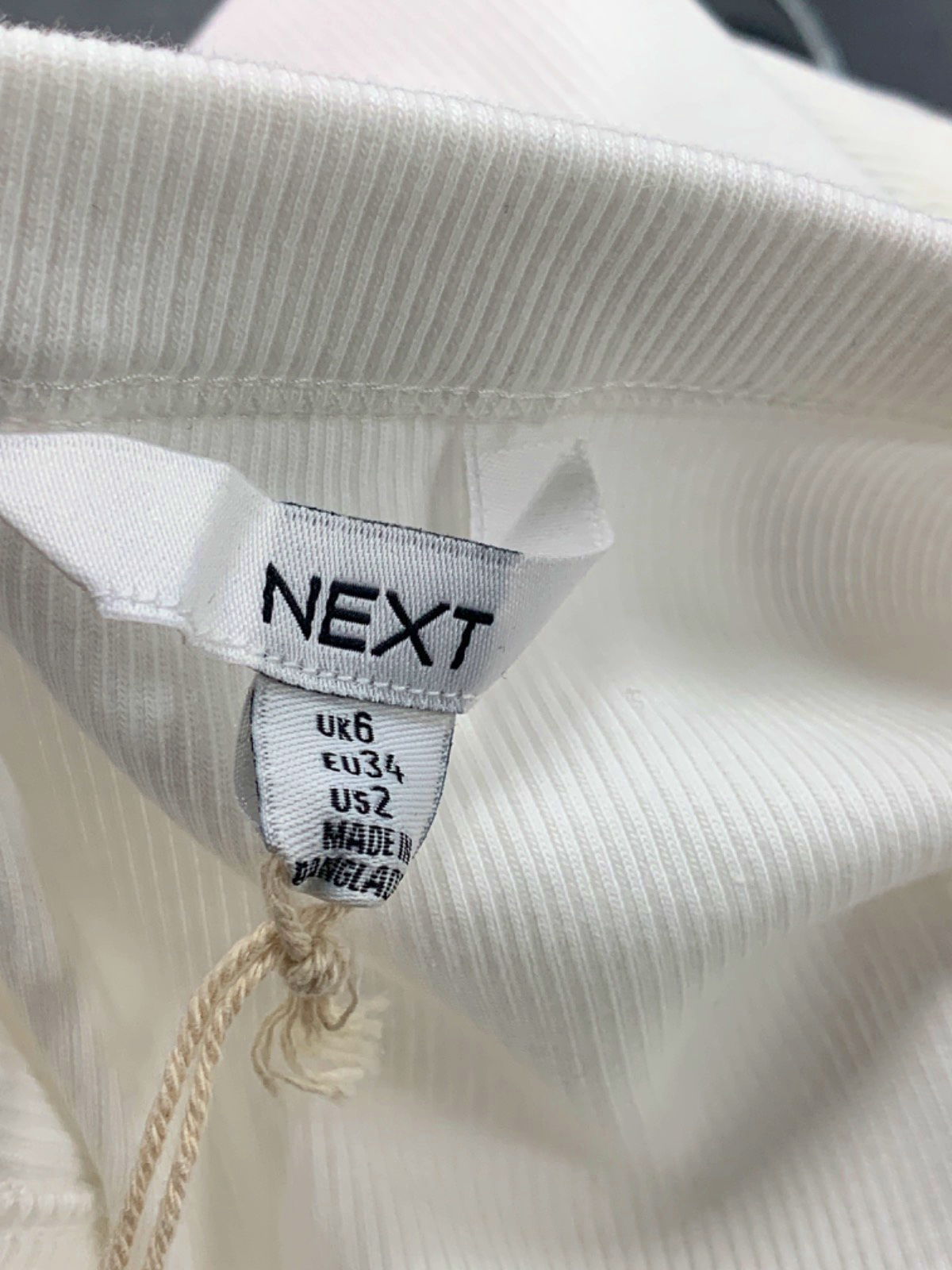 Next White Sleeveless Top UK 6