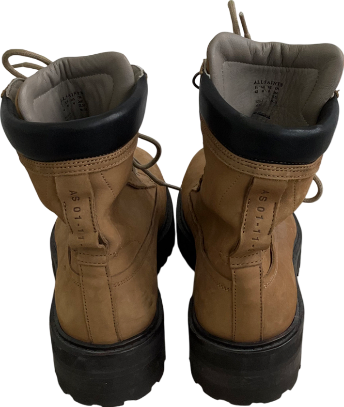 All Saints Brown Suede Lace Up Boots UK 8 EU 42 👞