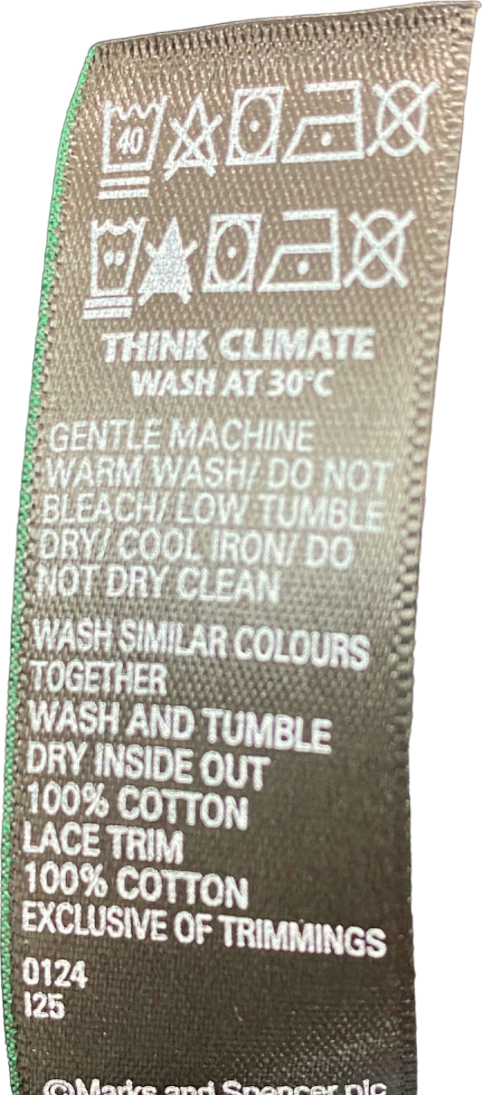 M&S Black Beach Dress with White Lace Trim UK 12 Regular