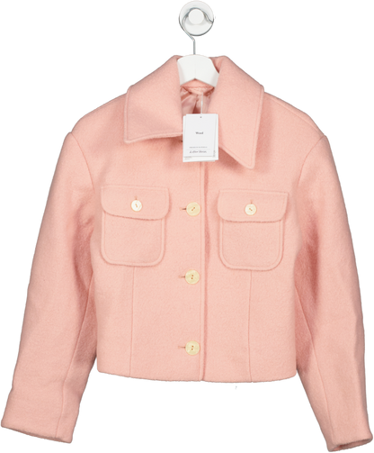 & Other Stories Pink Buttoned Patch Pocket Wool Jacket BNWT UK 6