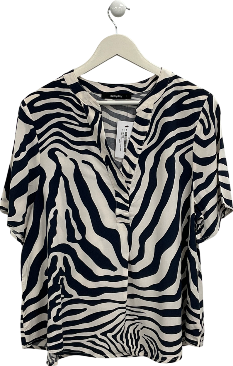 everyday Cream Swirl Patterned Top UK 10