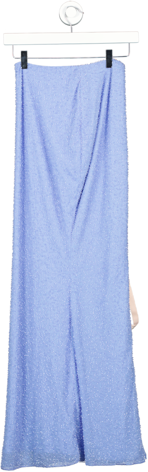 Oh Polly Blue Orleans  Embellished Mid-rise Maxi Skirt UK 8