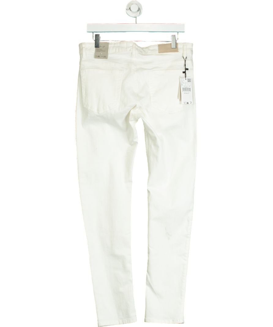 MANGO White Slim Fit Ultra Soft Touch Patrick Jeans W32