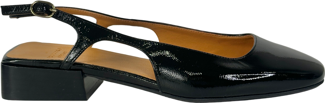 Sezane Black leather Livie Babies Mary Jane shoes UK 7 EU 40 👠