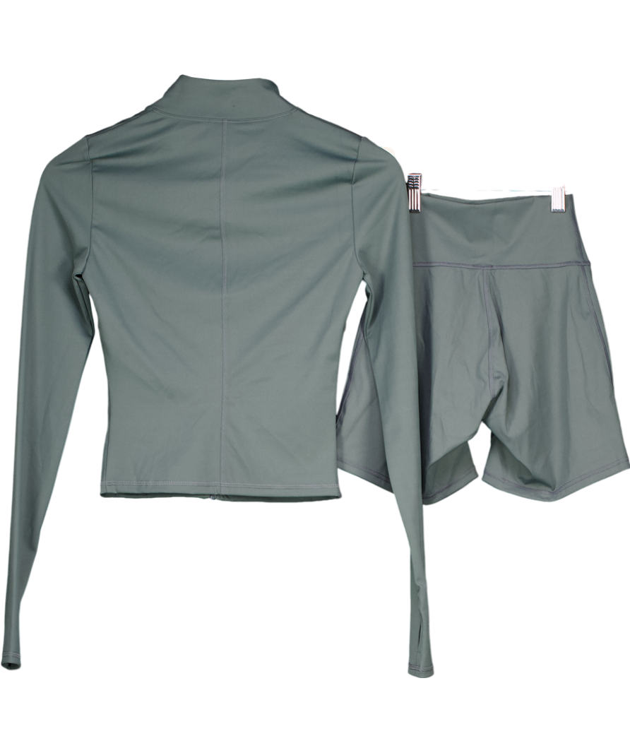 gymshark Green Elevate Slim Fit Tracktop and shorts set UK XS