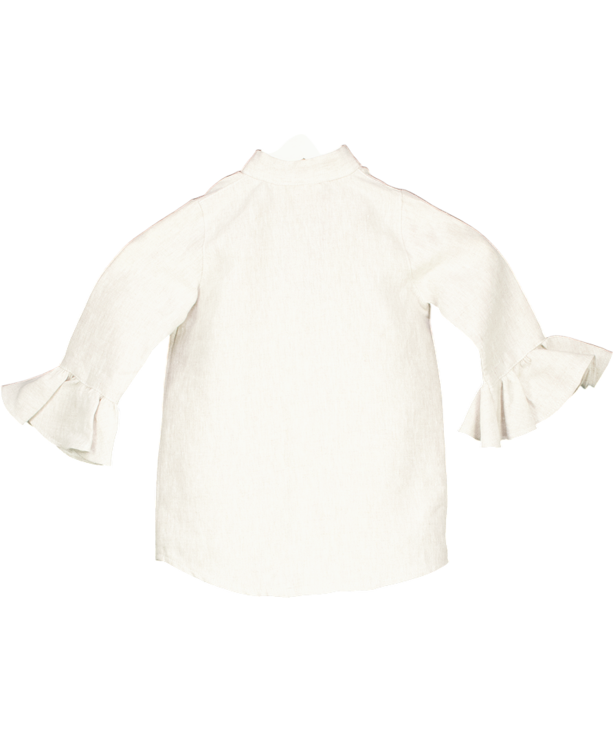Freya Lillie Beige Frilled Marcia Linen Shirt 18-24 Months