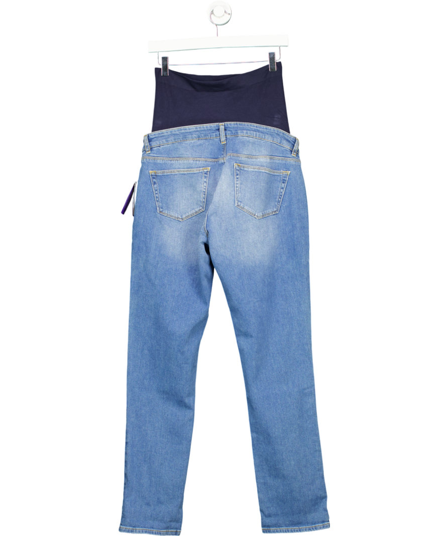 Seraphine Blue Boyfriend Maternity Jeans UK 12