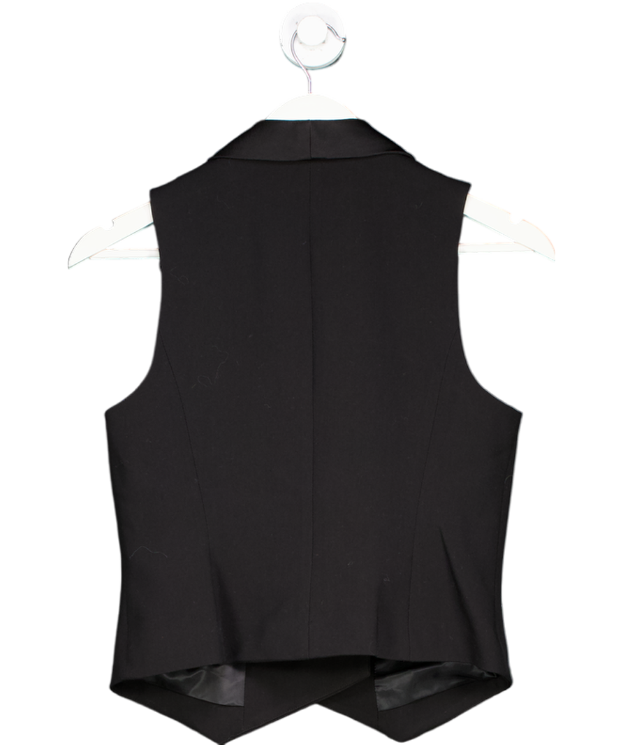 River Island Black 3 Button Waistcoat UK 6