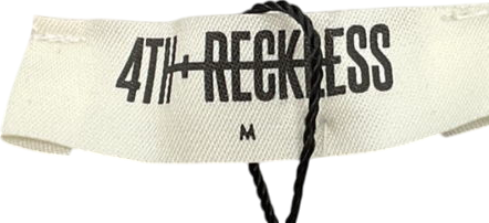 4th & Reckless Grey Sports Club Slogan Zip Hoodie UK M