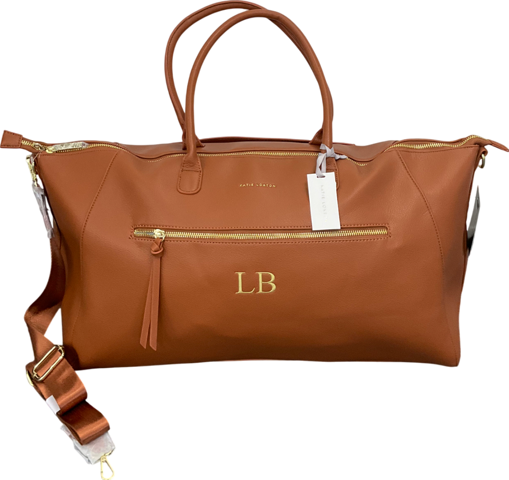 Katie Loxton Brown Large Weekend Bag With "LB" Monogram