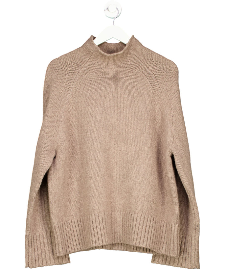 Jigsaw Brown Snowdon Wool Blend Jumper UK L
