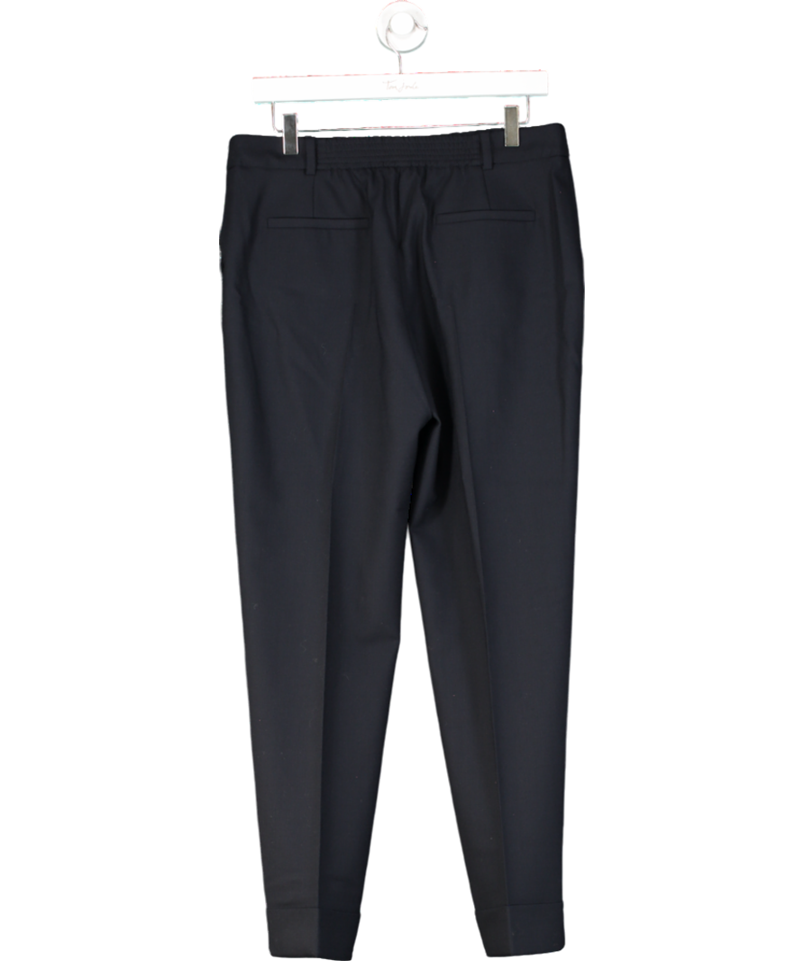 Cefinn Clement New Wool Easy Waist Turn Up Trouser - Navy Blue UK 12