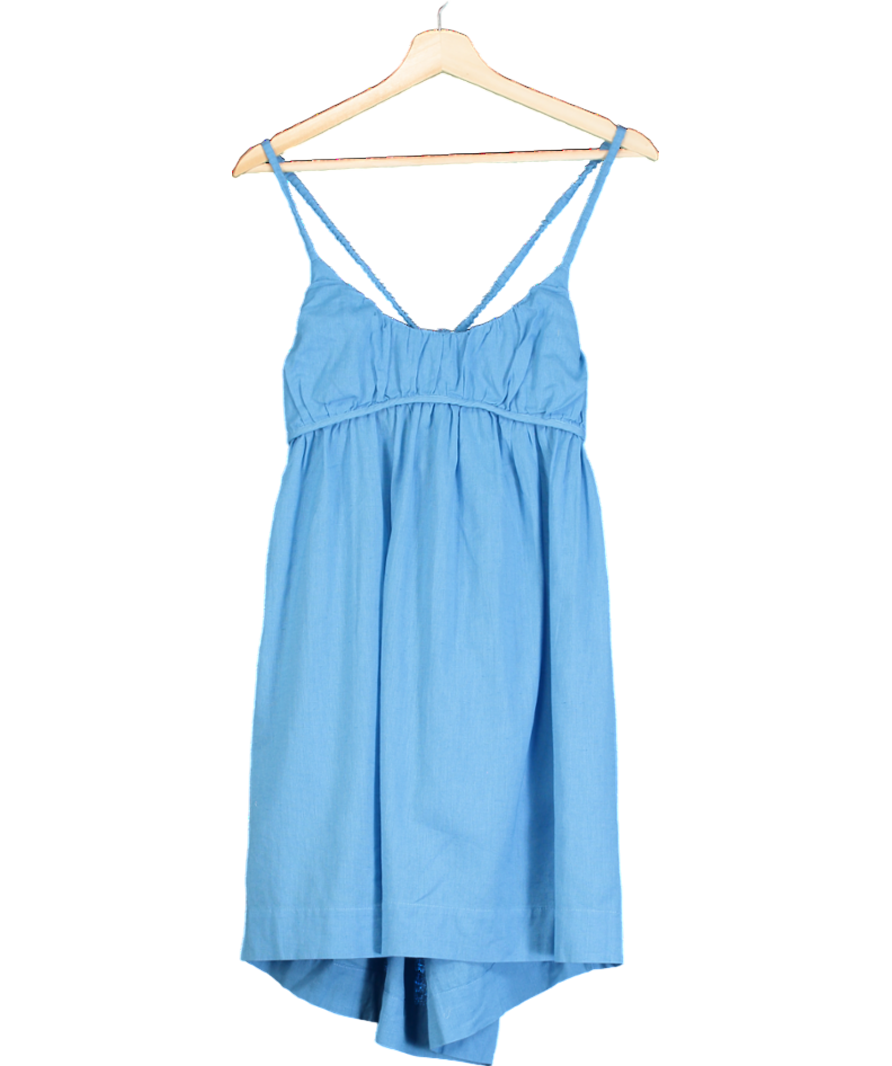 Free People Blue Free-est - Tell All Mini Dress UK L