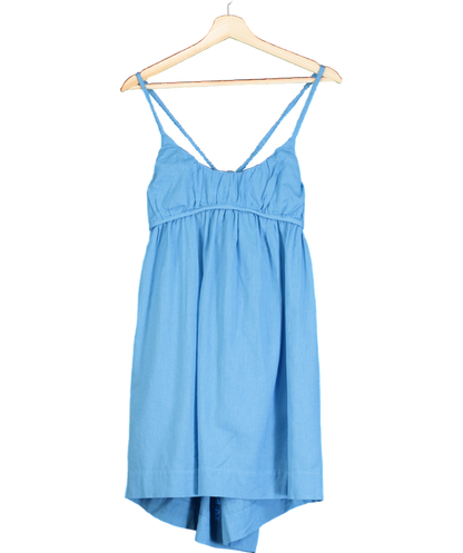 Free People Blue Free-est - Tell All Mini Dress UK L