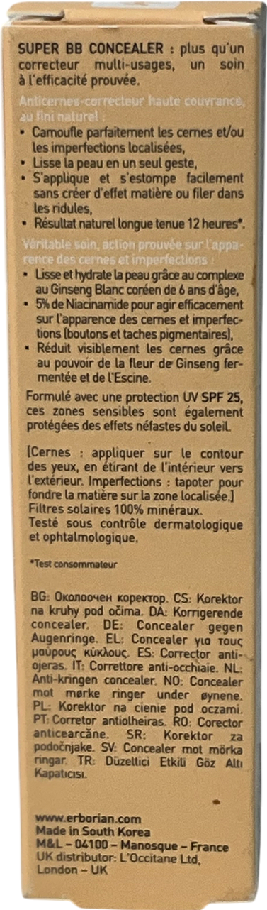 Erborian Super Bb Concealer Nude 10ml