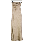 4th & Reckless Beige Satin Marble Print Bandeau Shona Dress UK 8