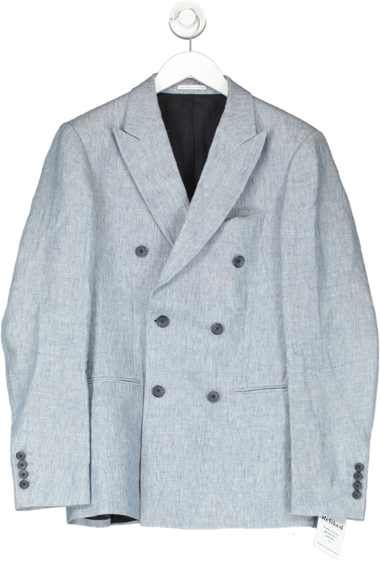 REISS Blue Miami Double Breasted Blazer UK 38" CHEST
