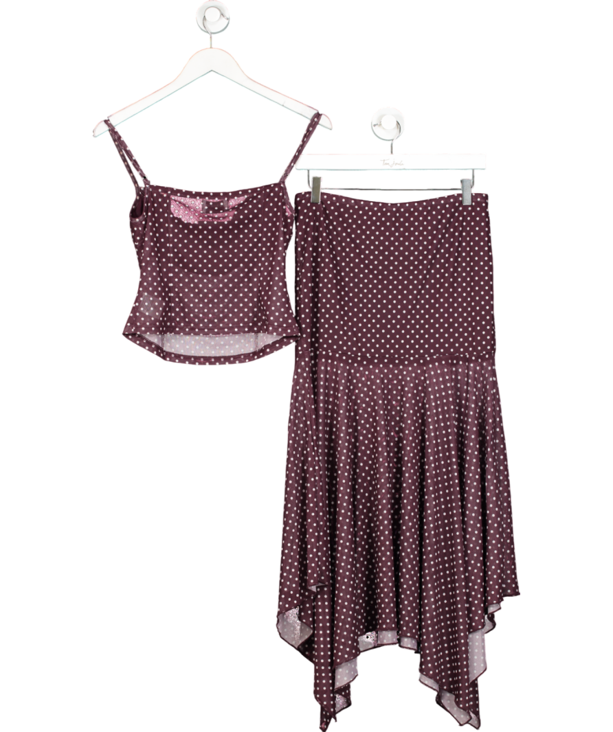pepper mayo Purple Buffy Maxi Skirt And Top Set UK 10
