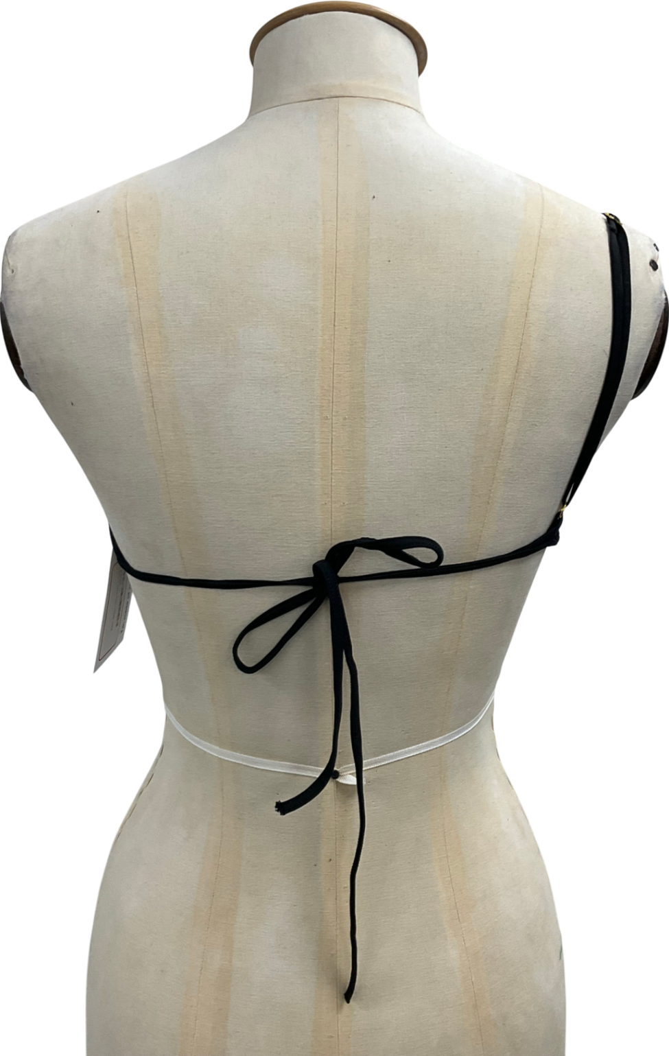 God Saves Queens Black Animal And Mesh One Shoulder Bralette UK S