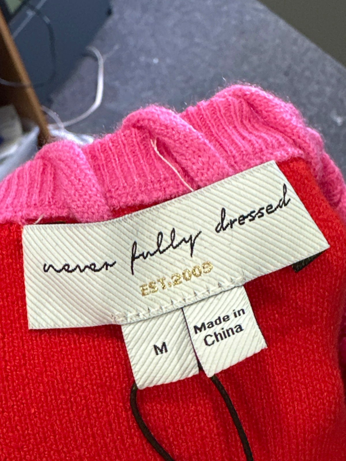 Never Fully Dressed Red and Pink Sydney Wrap Dress UK M