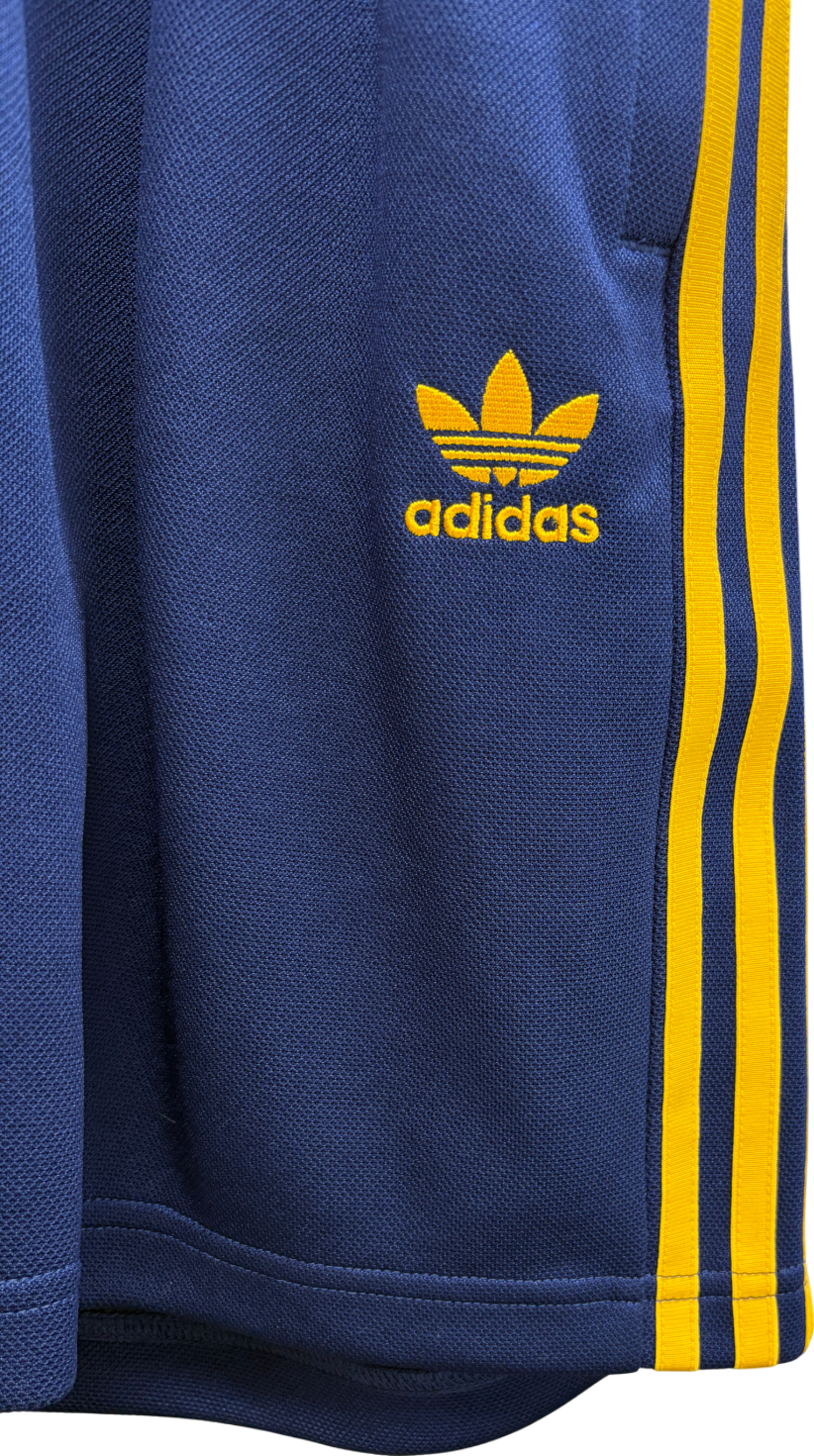 adidas Blue Classics Short Sleeve Shirt And Shorts Set UK XS