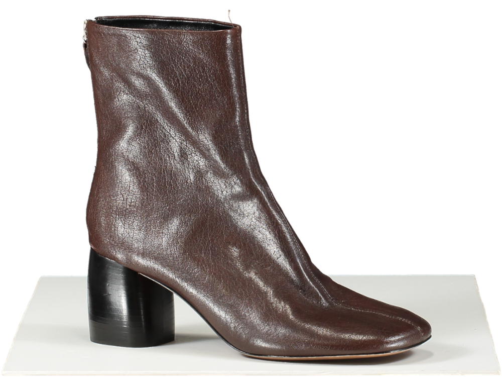 Arket Brown Leather Sock Boots UK 7 EU 40 👠