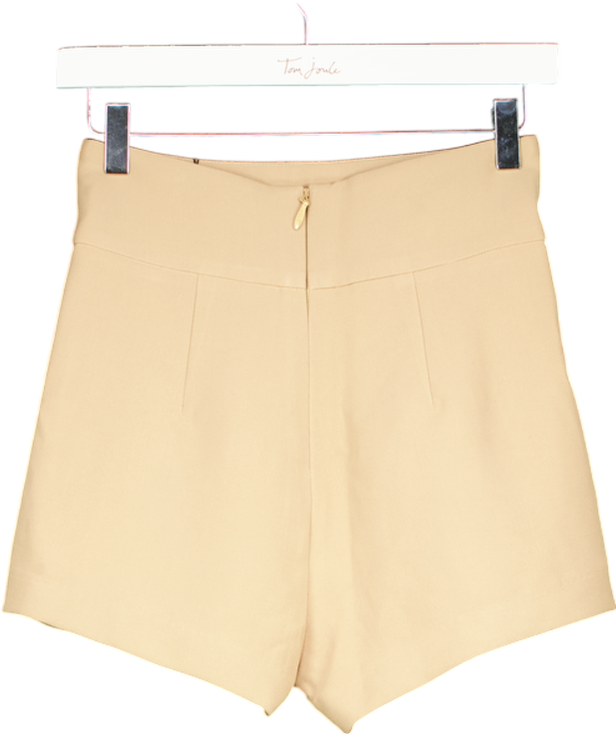 oddmuse Beige Camel Tailored Shorts UK XS