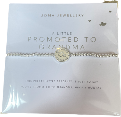 Joma Jewellery Silver A Little 'promoted To Grandma' Bracelet One Size