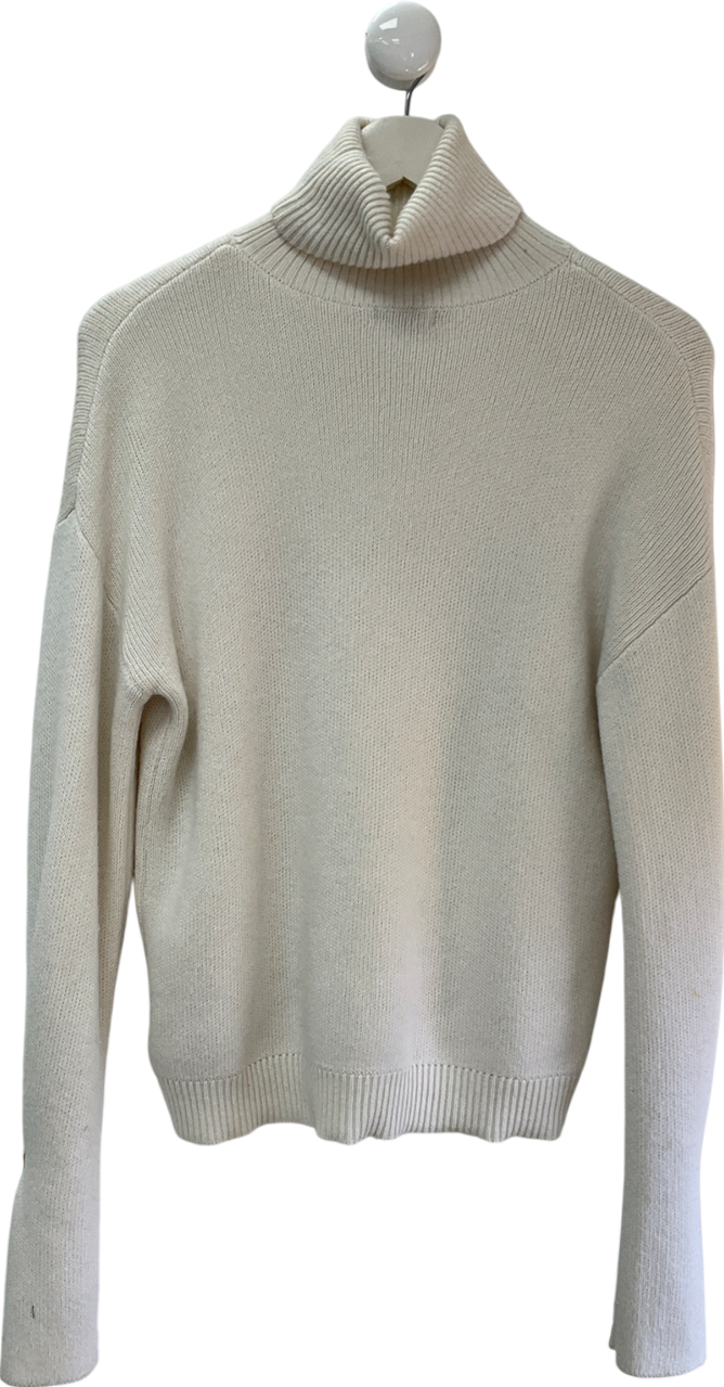 Karen Millen White High Neck Knitted Jumpers UK S