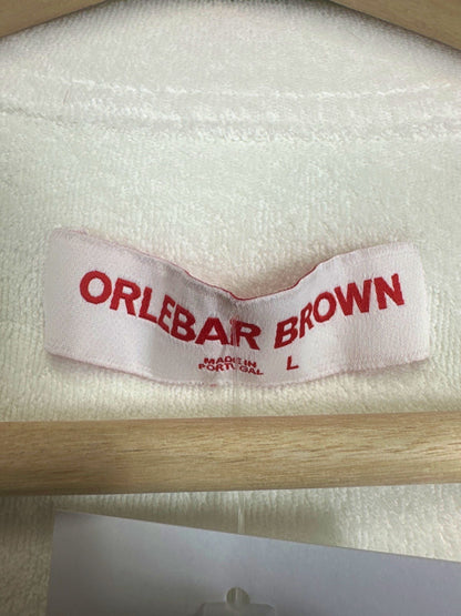 Orlebar Brown White Terry Polo Shirt UK L