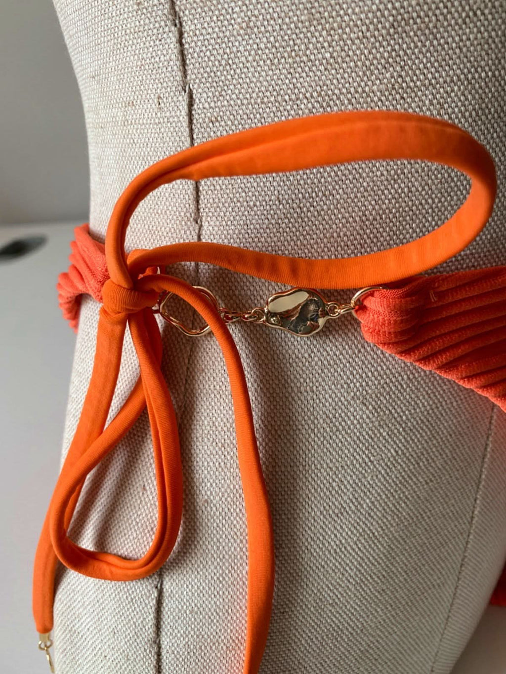 Bluebella Orange Orla Tie-Side Bikini Brief UK S