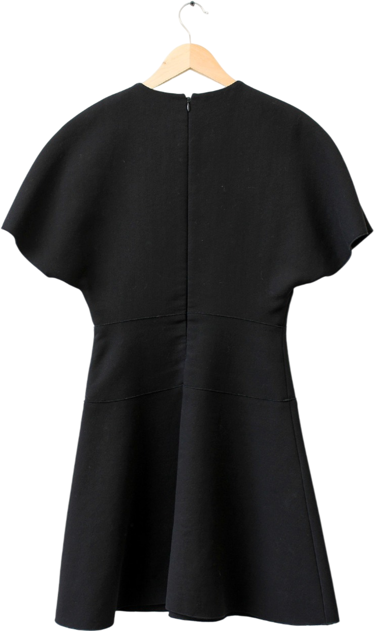 Giambattista Valli Black Crepe Fit & Flare Dress It38 Uk 6 UK XS