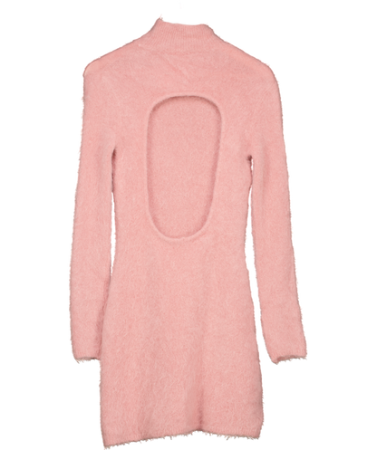 Vicolo Pink Mini Dress Alpaca Wool, Polyamide, Virgin Wool, Elastane UK XS/S