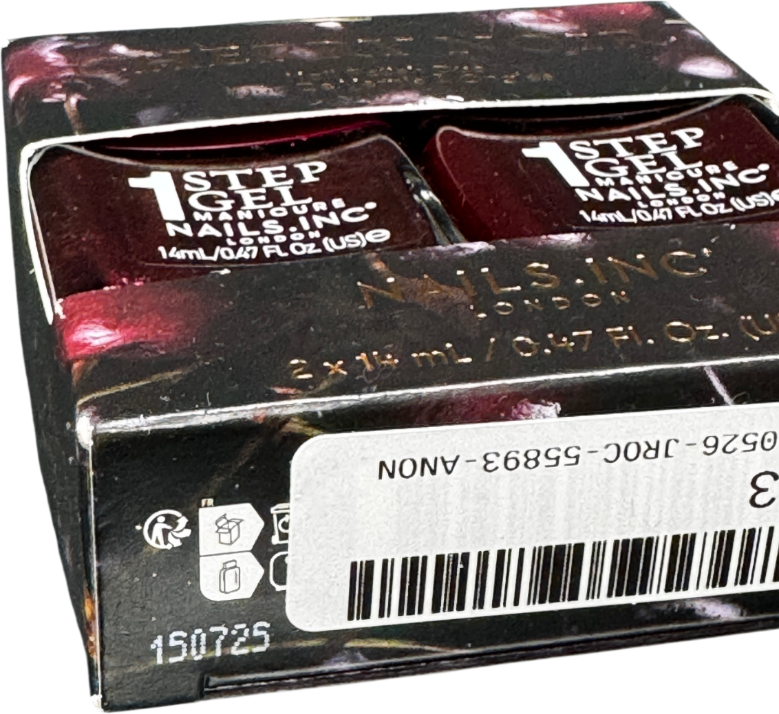 Nails Inc Cherry Noir Nail Polish Duo 2 X 14ML