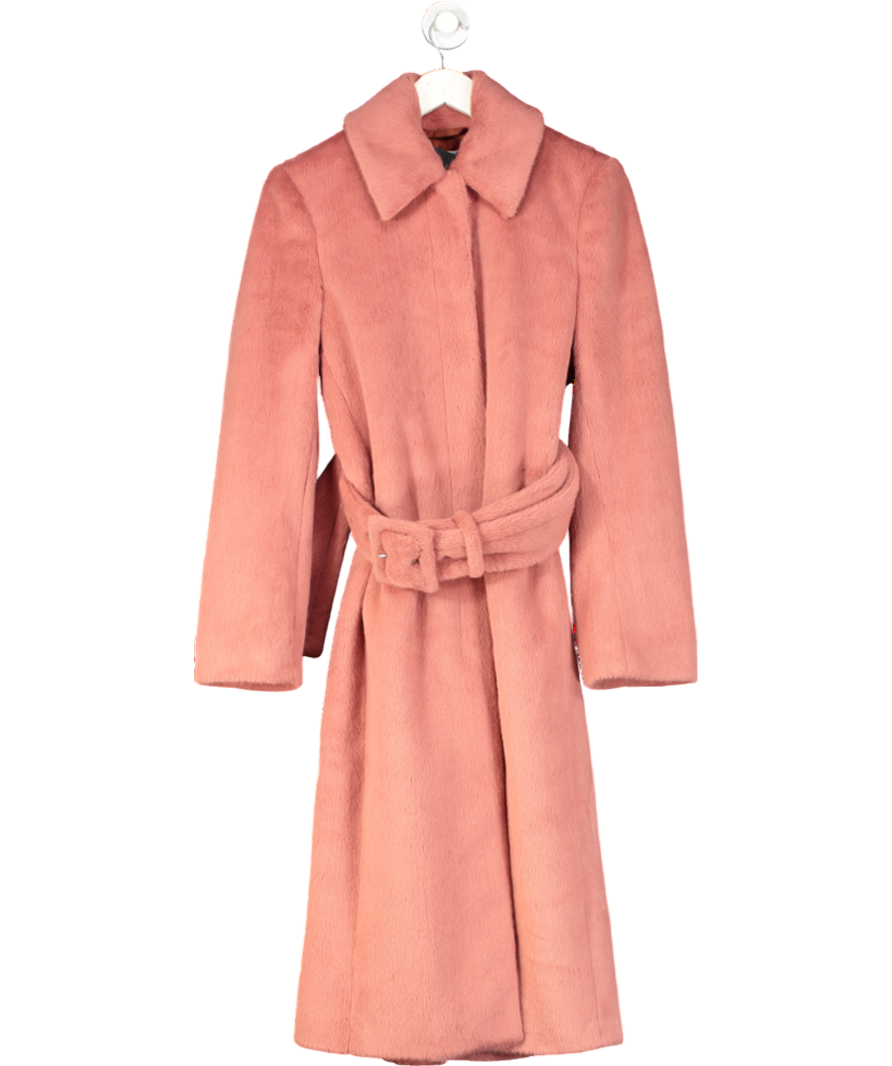 Acne Studios Red Orietta Coat In Faux Fur UK 6