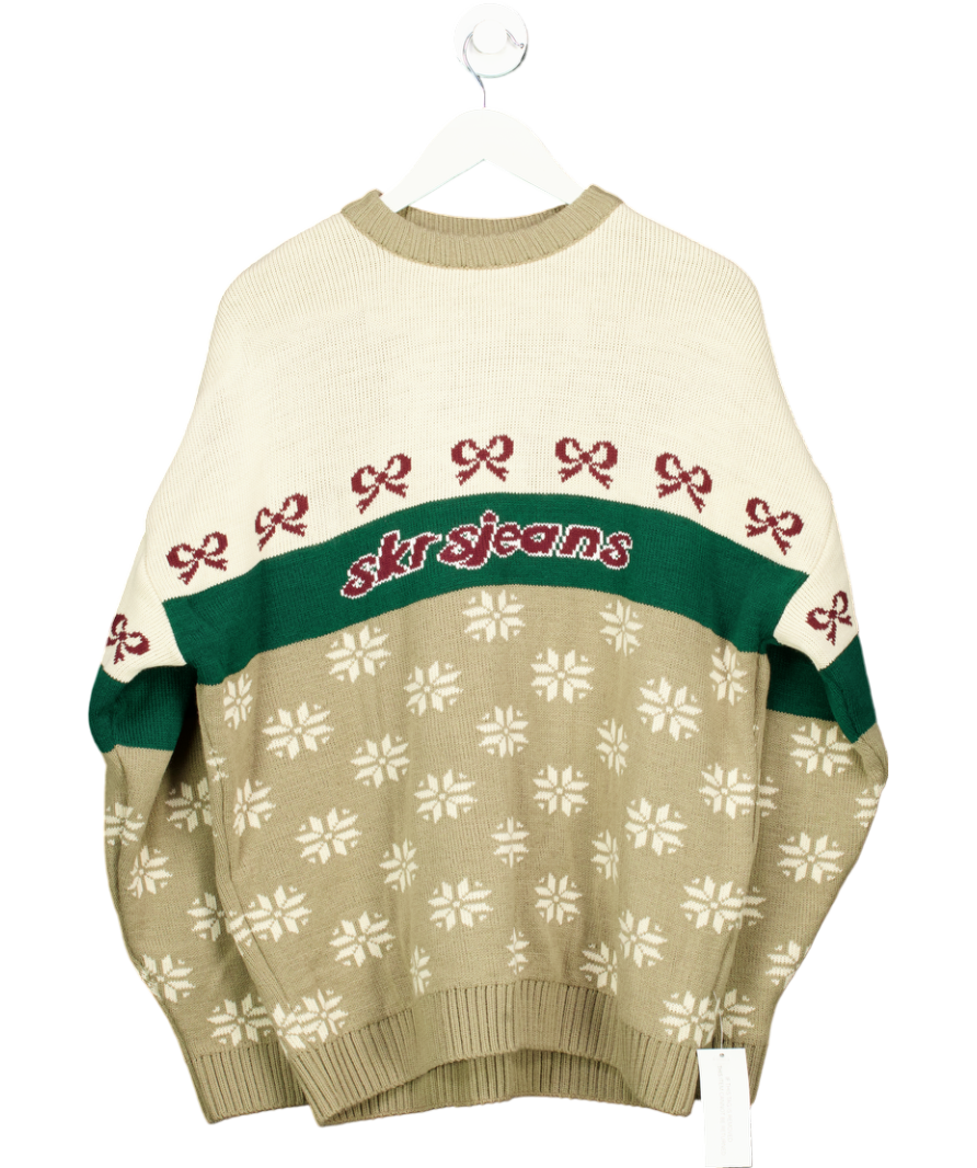 Sisters & Seekers Cream Christmas Sweater UK M
