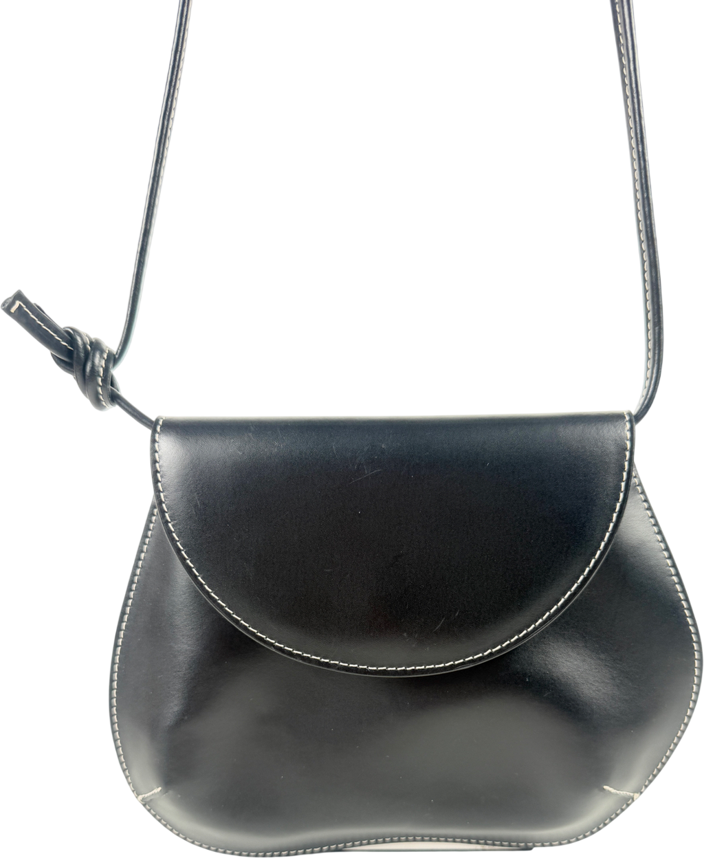 Little Liffner Black Pebble Mini Leather Crossbody Bag e