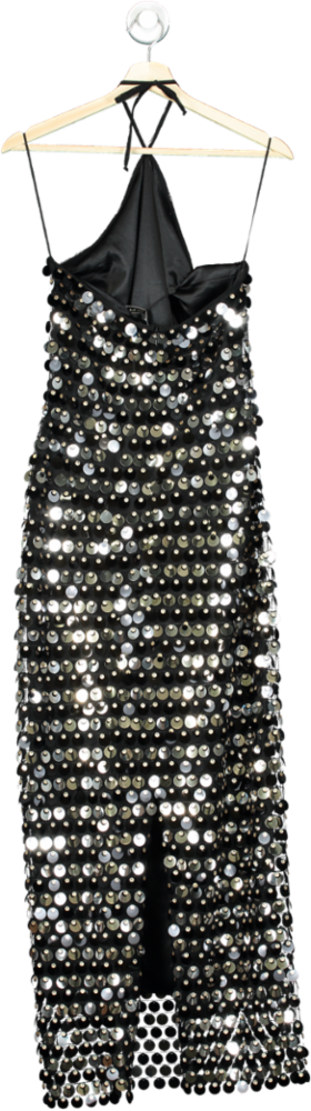 New Arrivals Black/Silver Sequin Blanca In Night Rider Lily Dress UK 12