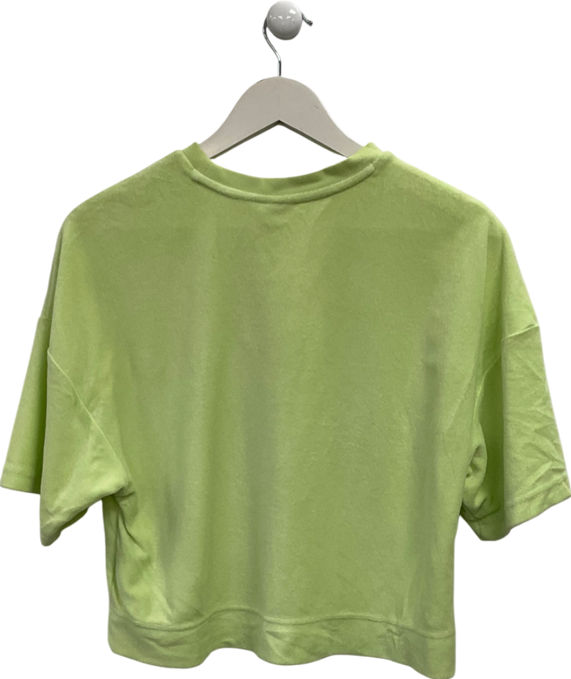 Puma Green Classics Towelling T-shirt In Lime UK S