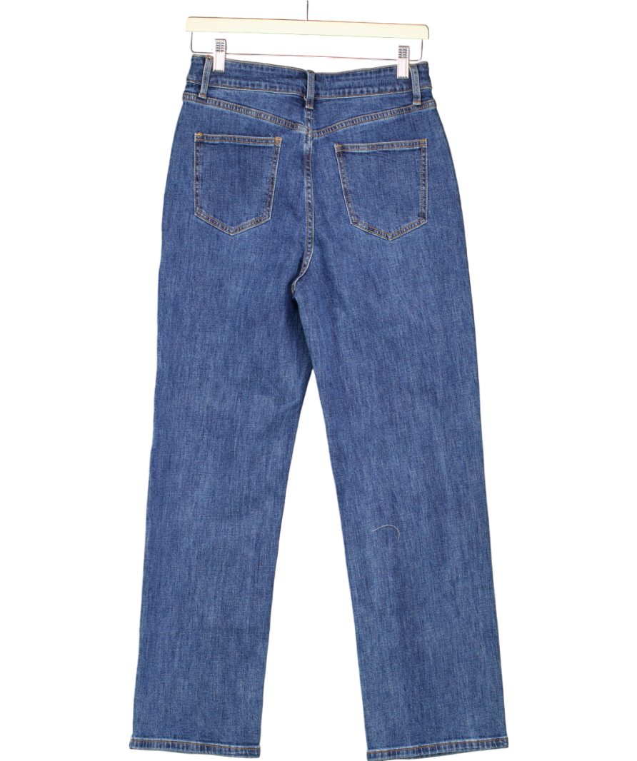 Aurelie Blue High Waist Straight Jeans UK 12