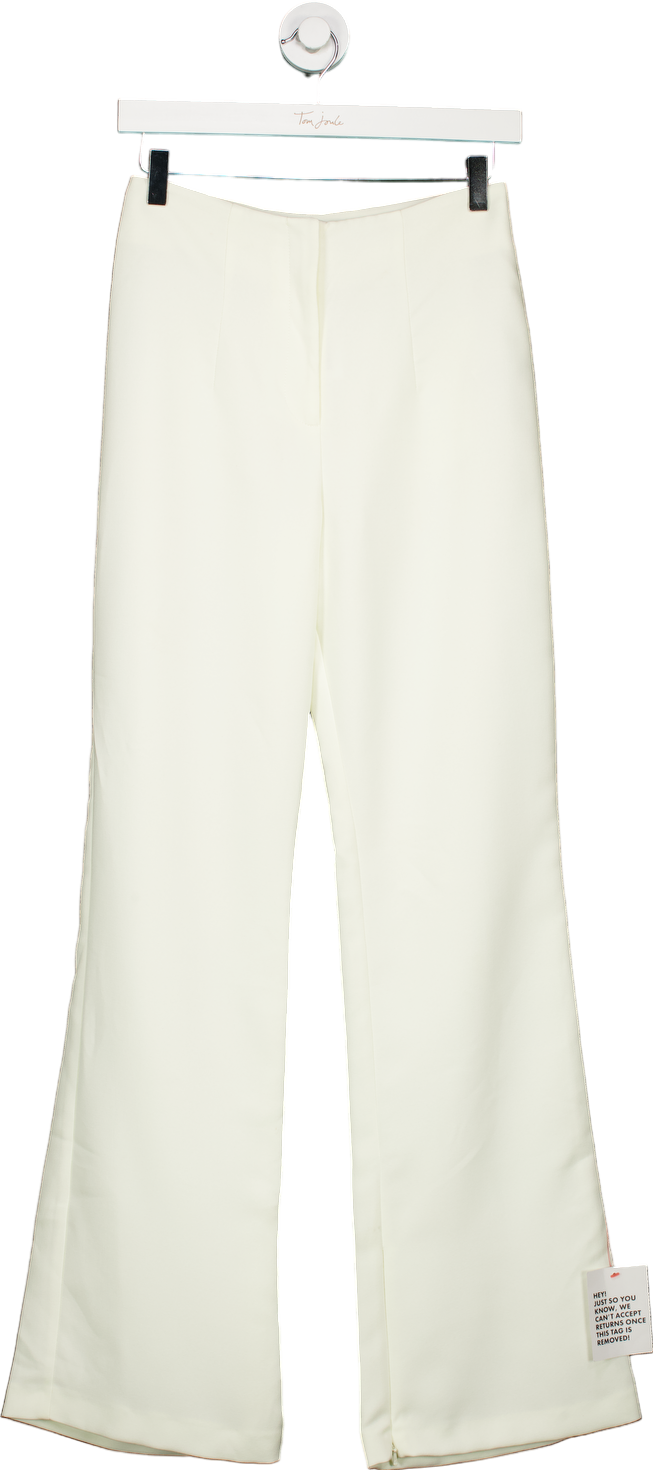 Topshop White Flared Trousers UK 8