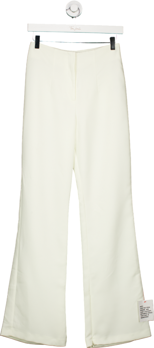 Topshop White Flared Trousers UK 8