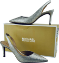 MICHAEL Michael Kors Pale Metallic Gold Alina Flex Slingback Heels UK 4.5 EU 37.5 👠