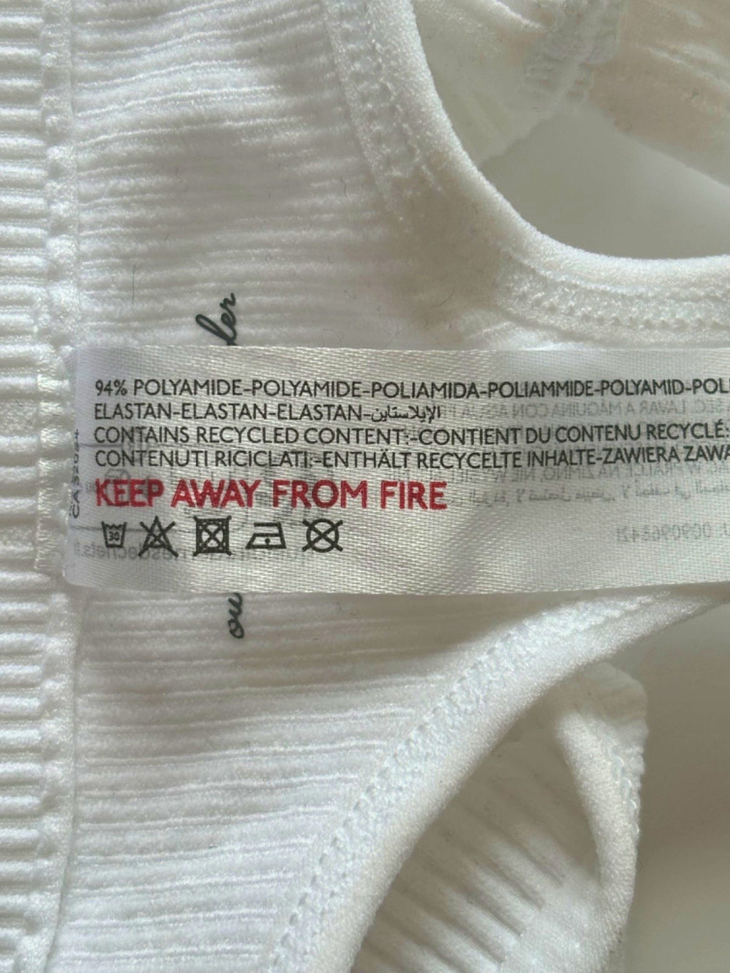 Urban Outfitters White Out From Under Ribbed Thong UK M