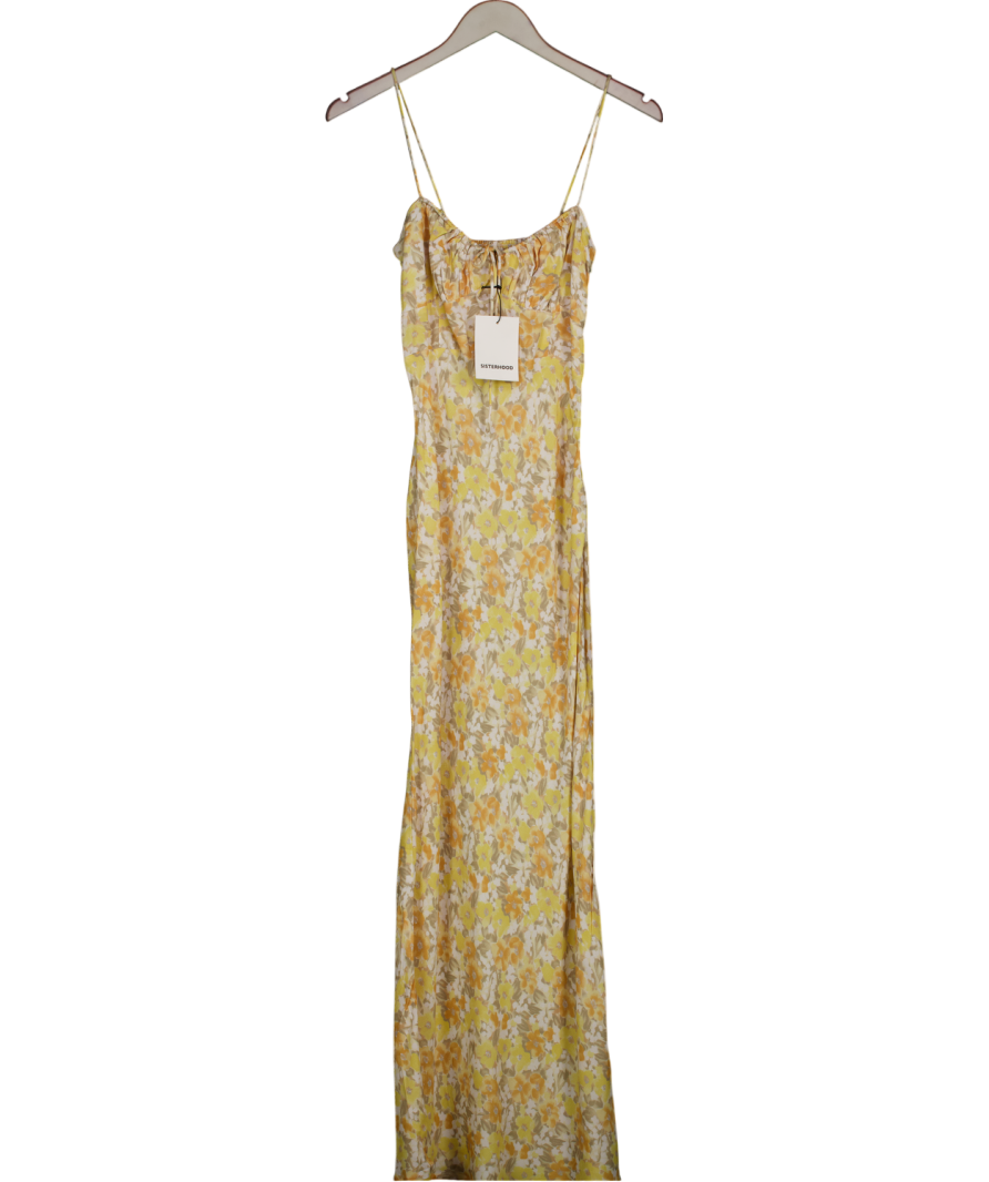Sisterhood Violet Maxi Slip Dress - Butter Yellow  Fleur UK XS